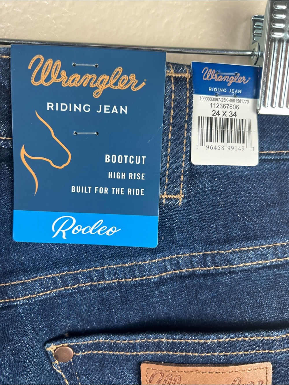 NWT Wrangler Riding Jean Rodeo Bootcut High Rise 24x34 - Picture 4 of 6